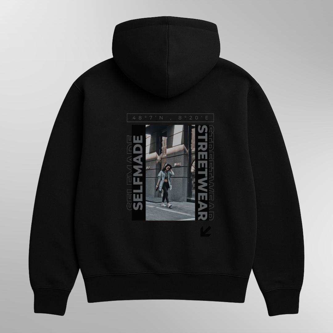 TSW "Selfmade Coordinates" Oversized Zipper Hoodie