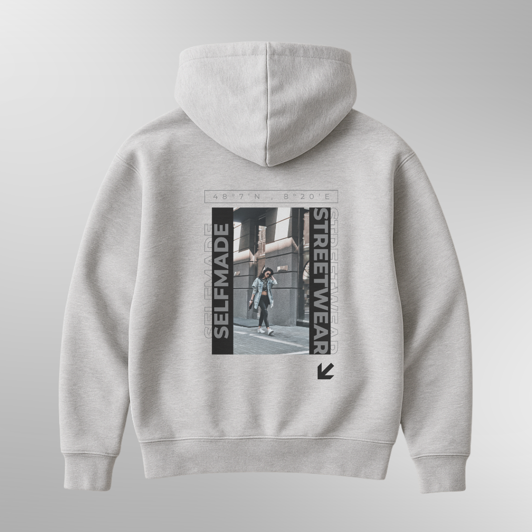 TSW "Selfmade Coordinates" Oversized Zipper Hoodie