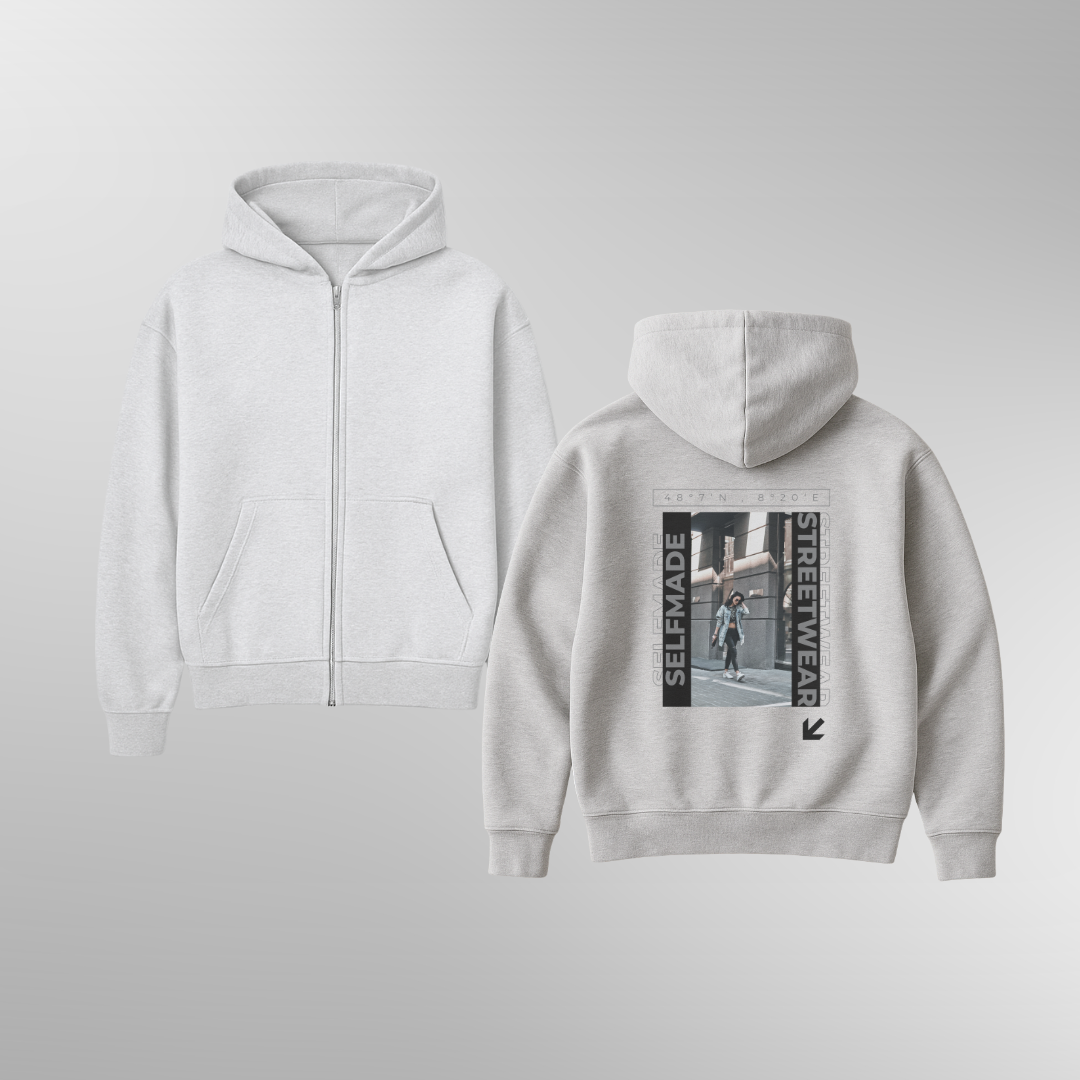TSW "Selfmade Coordinates" Oversized Zipper Hoodie