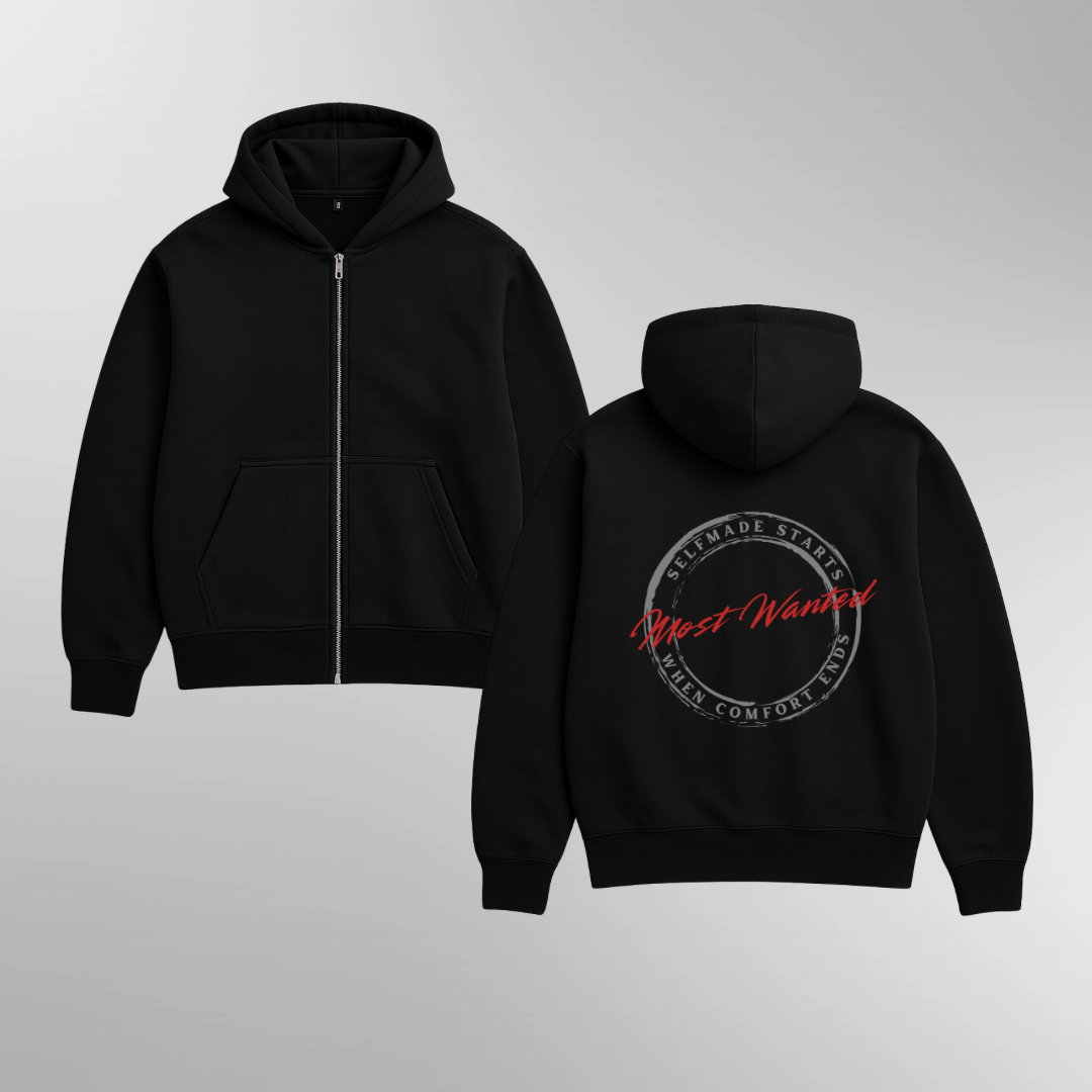 TSW „Most Wanted“ – Oversized Zipper Hoodie